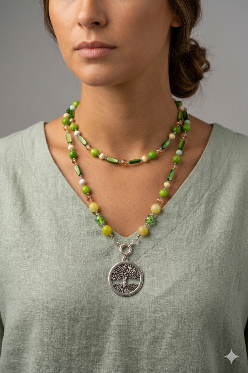 Collar árbol verde - Imagen 2