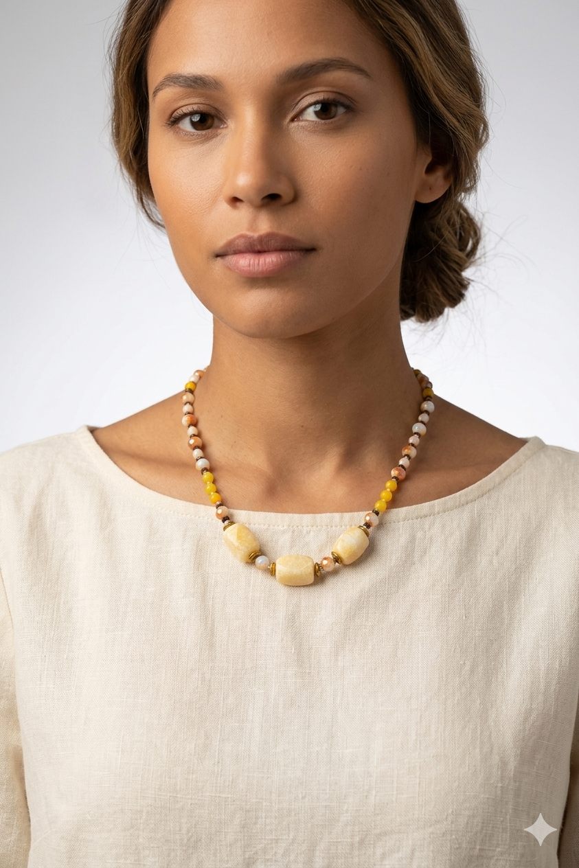 Collar jaspe limón - Imagen 2