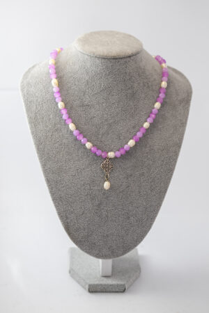 Collar perla morado