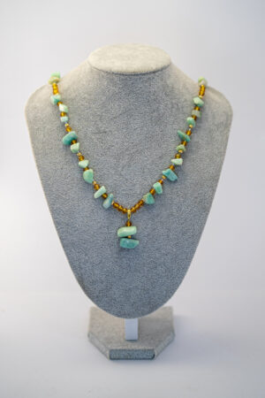 Collar Amazonita y miel