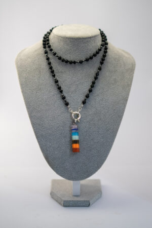 Collar obsidiana 7 chakras