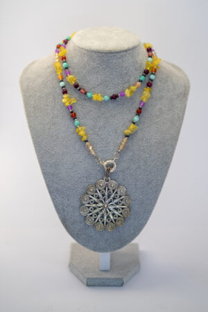 Collar mandala citrino