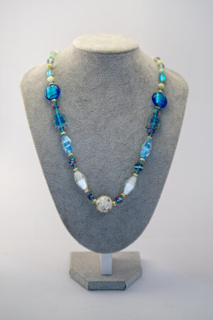 Collar murano celeste
