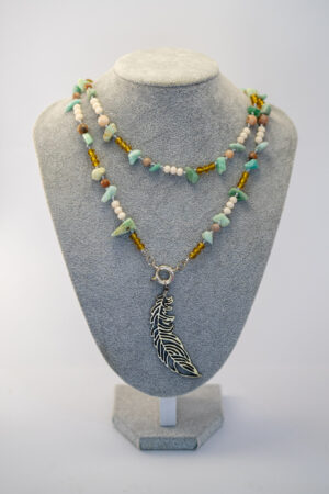 Collar amazonita celeste