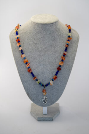 Collar cornalina naranja