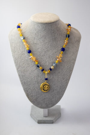 Collar Caramelo azul