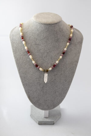 Collar cuarzo y ágatas