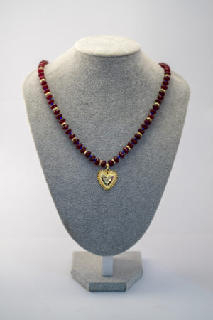Collar corazón enchapado en oro