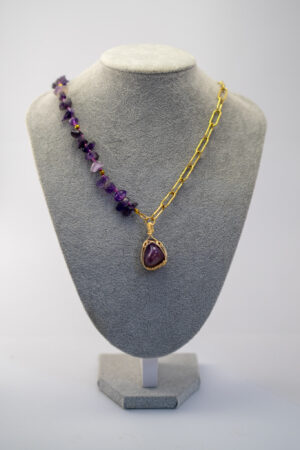 Collar piedra amatista