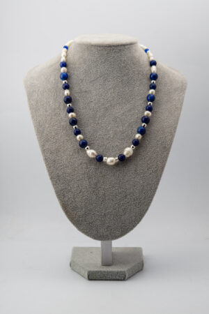 Collar perlas y lapislázuli