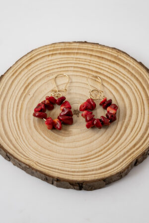 Aros coral rojo