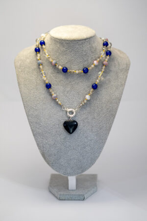 Collar ágatas azules estrella