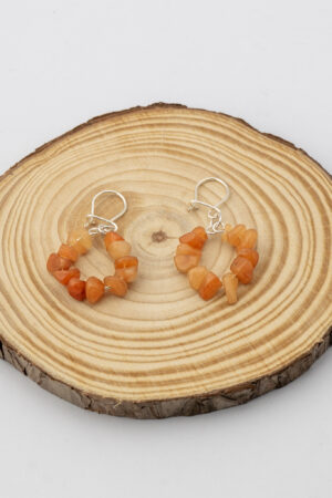 Aros ágata caramelo