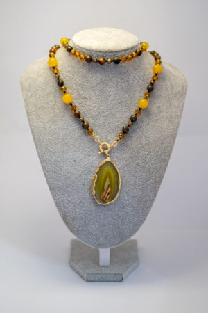 Collar ojo tigre y ágata