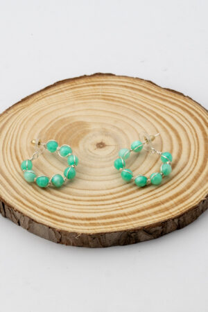 Aros mix ágatas celeste