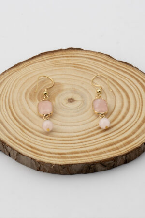 Aros cuarzo rosa