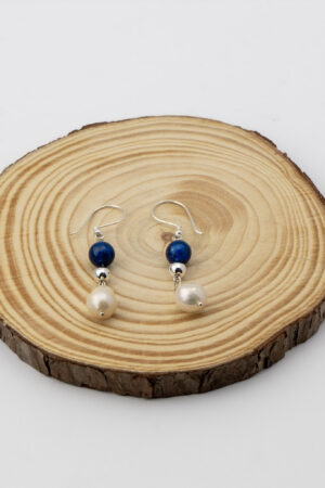 Aros perla lapislázuli