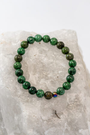 Pulsera elasticada jaspe verde