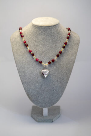 Collar burdeo cristal