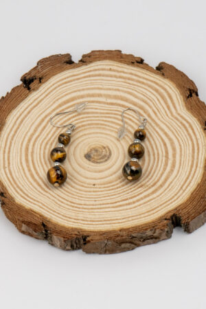 Aros ojo de tigre largos