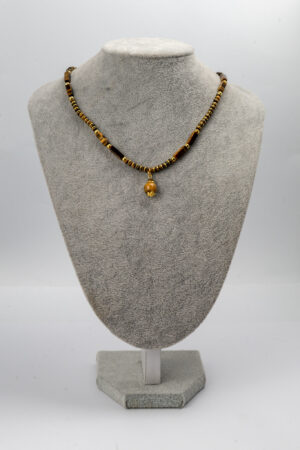 Collar dorado ojo de tigre