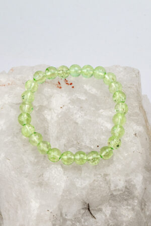 Pulsera elasticada cristales verdes
