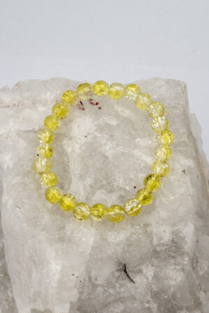 Pulsera elasticada amarillo translúcido