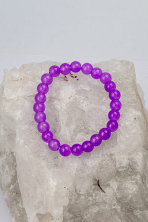 Pulsera elasticada ágata lavanda