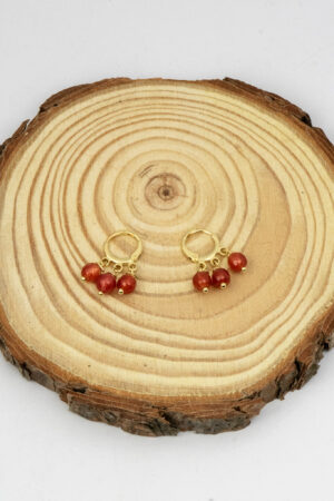 Aros ágatas rojas
