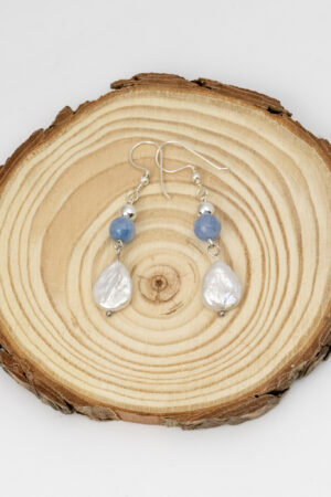 Aros acuamarina barroca