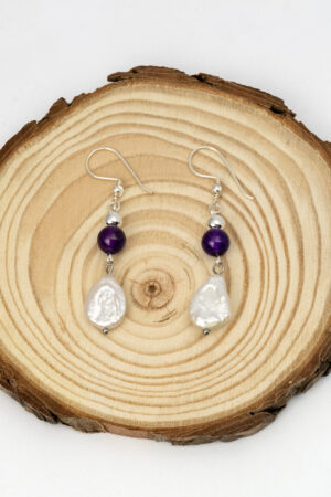 Aros amatista barroca