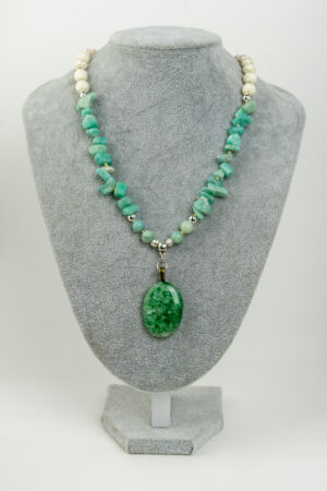 Collar crisocola y amazonita