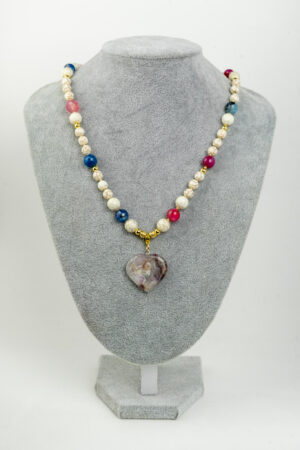 Collar corazón amatista