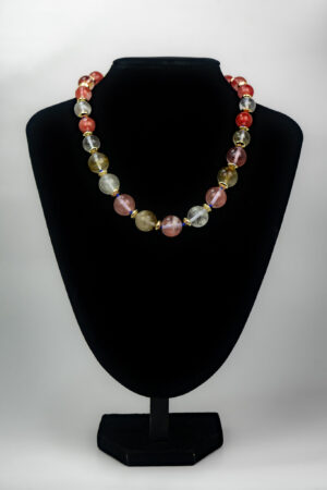 Collar cuarzo cherry volcano