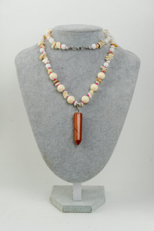 Collar ponix blanco y péndulo