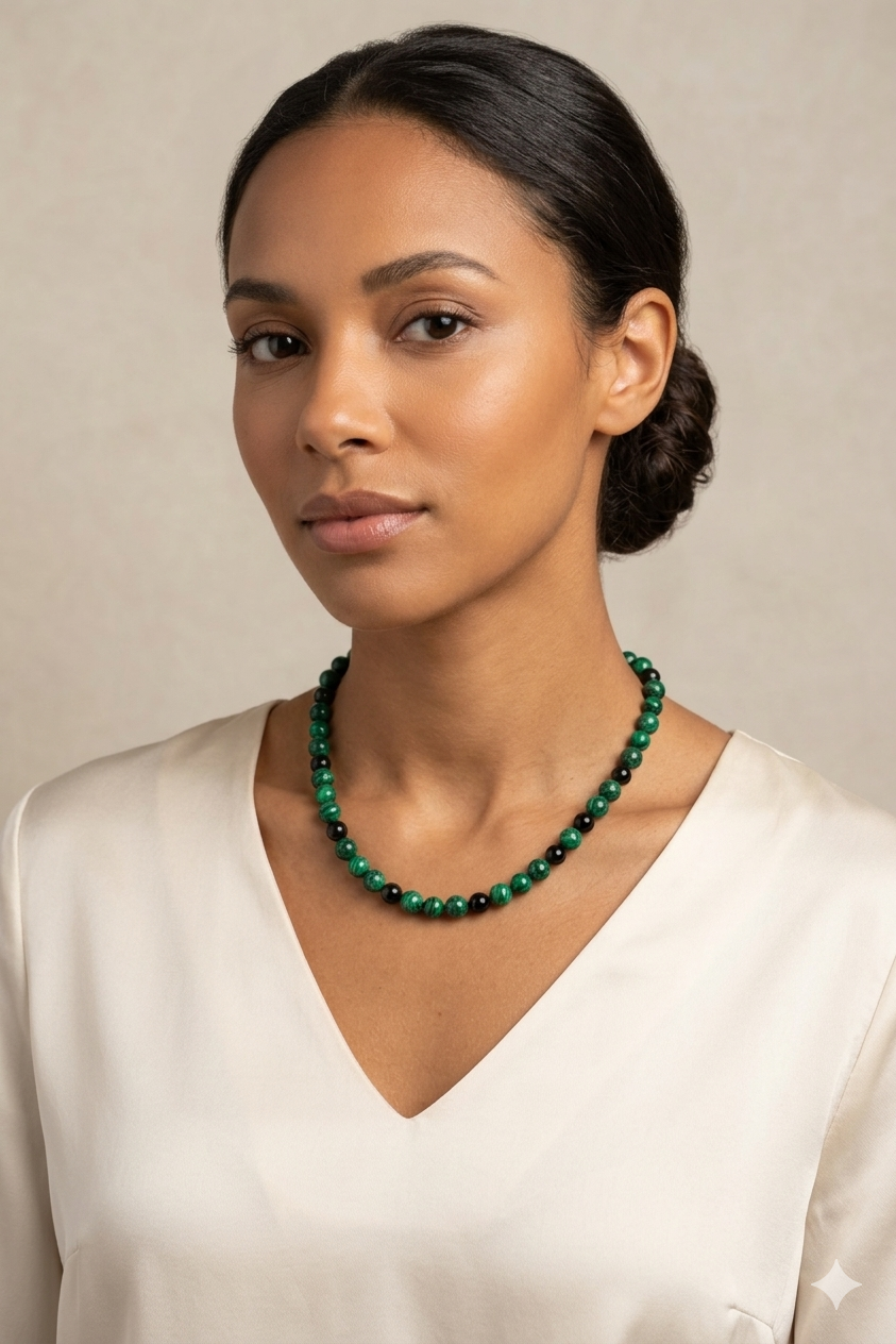 Collar jade tigre verde - Imagen 2