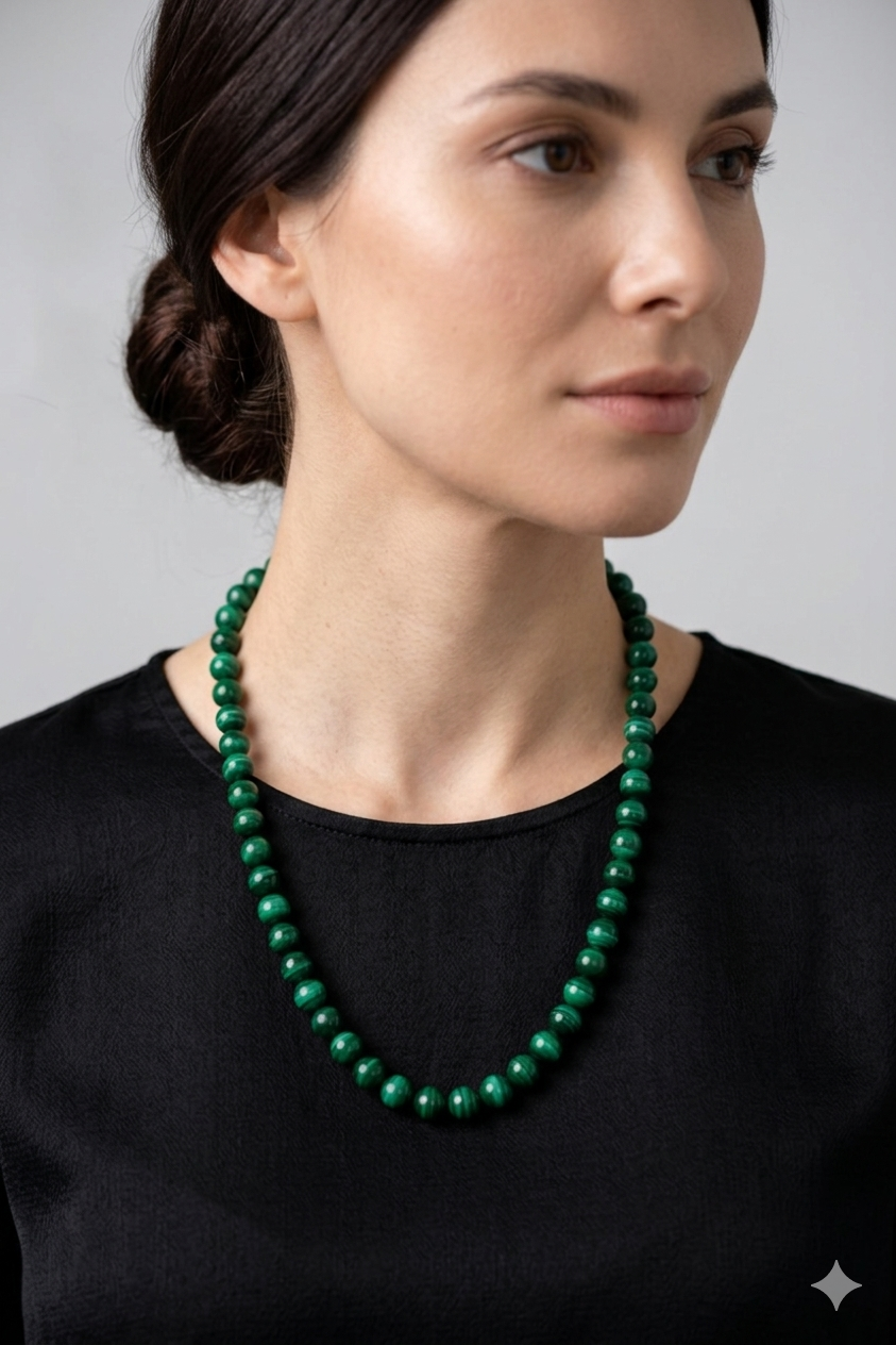 Collar ágatas verde - Imagen 2