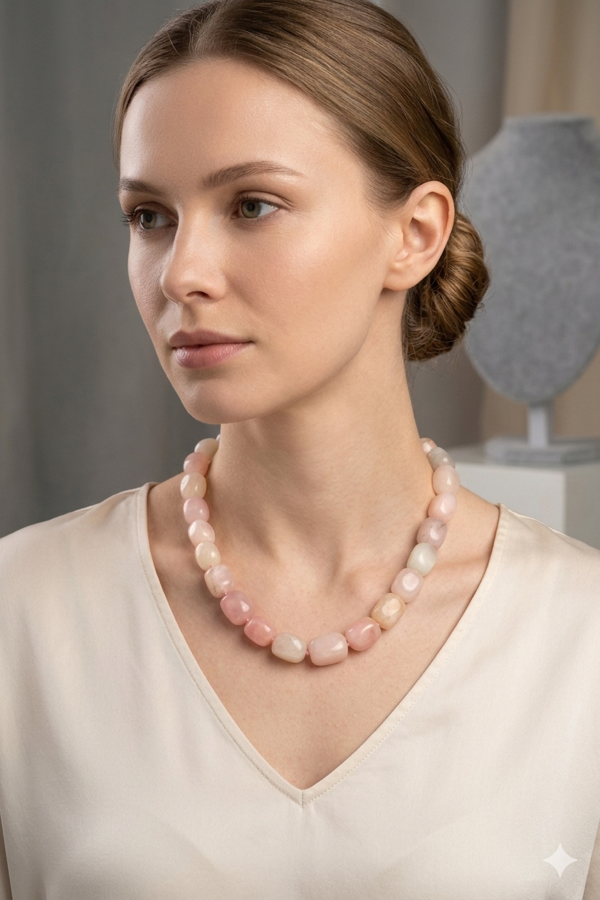 Collar cuarzo rosa - Imagen 2