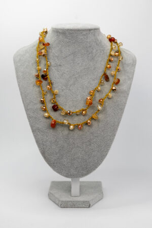 Collar tejido dorado 2